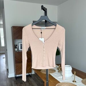 LNA Clothing long sleeve blouse top XS